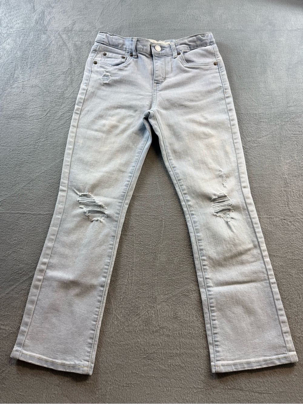 Levi's - Girls’ Light Blue Boot-Cut Distressed Jeans